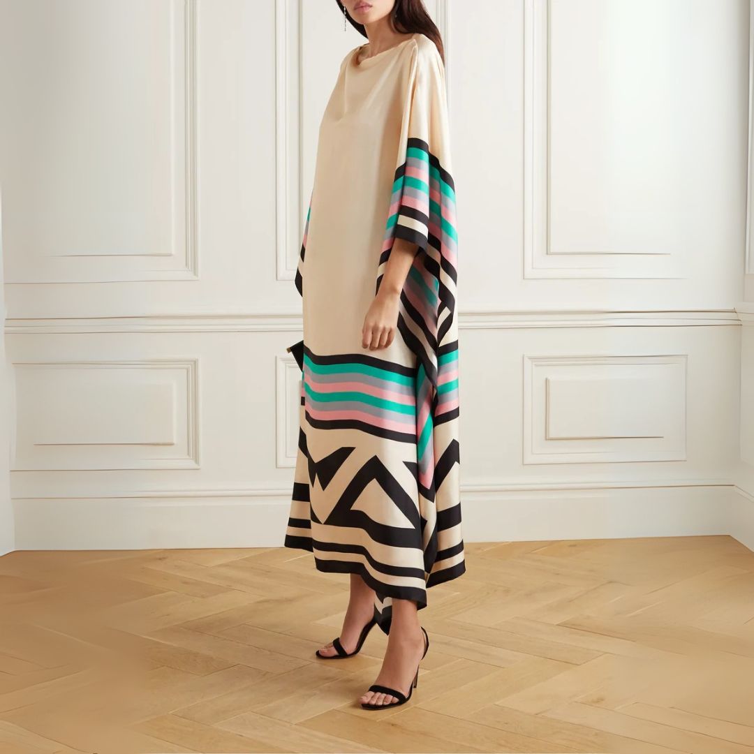 Iria - Elegant kaftan med geometriskt mönster