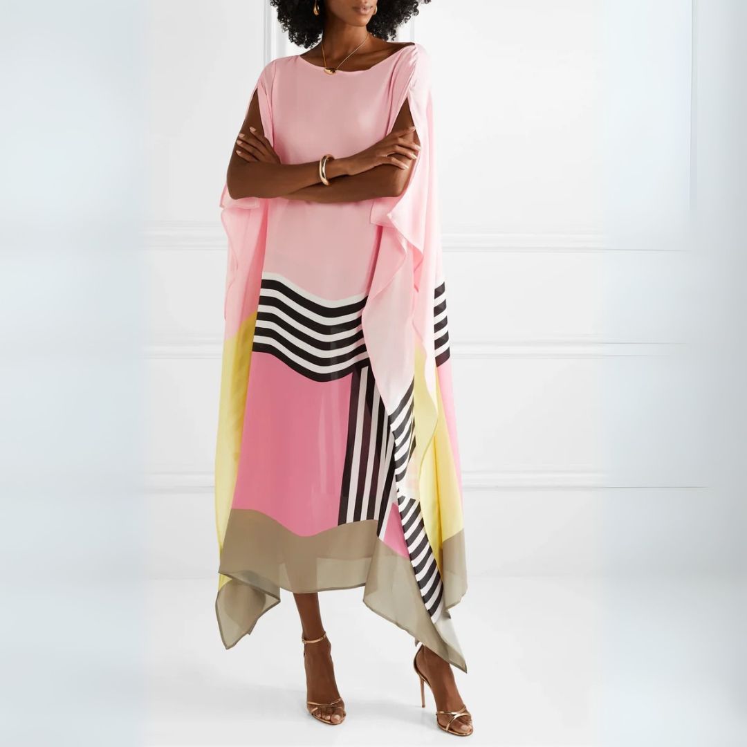 Iria - Elegant kaftan med geometriskt mönster