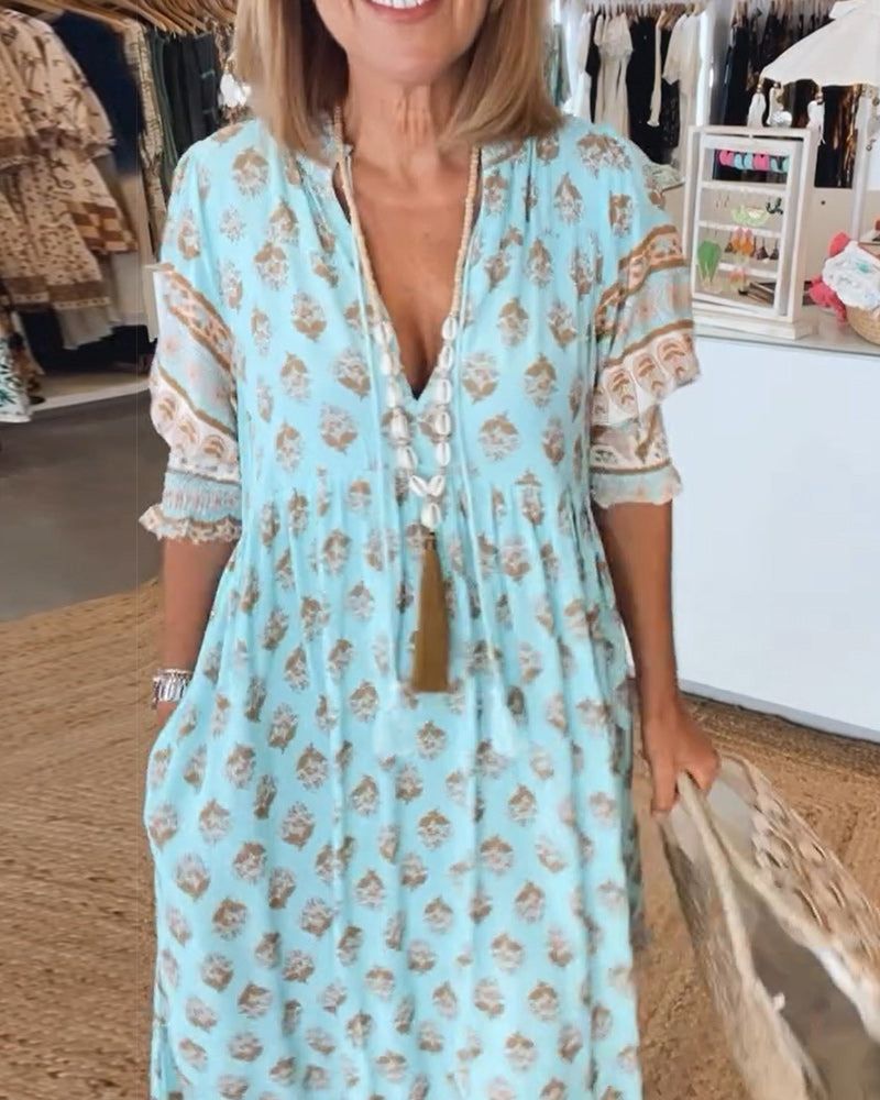 Vanja - Smickrande boho-klänning