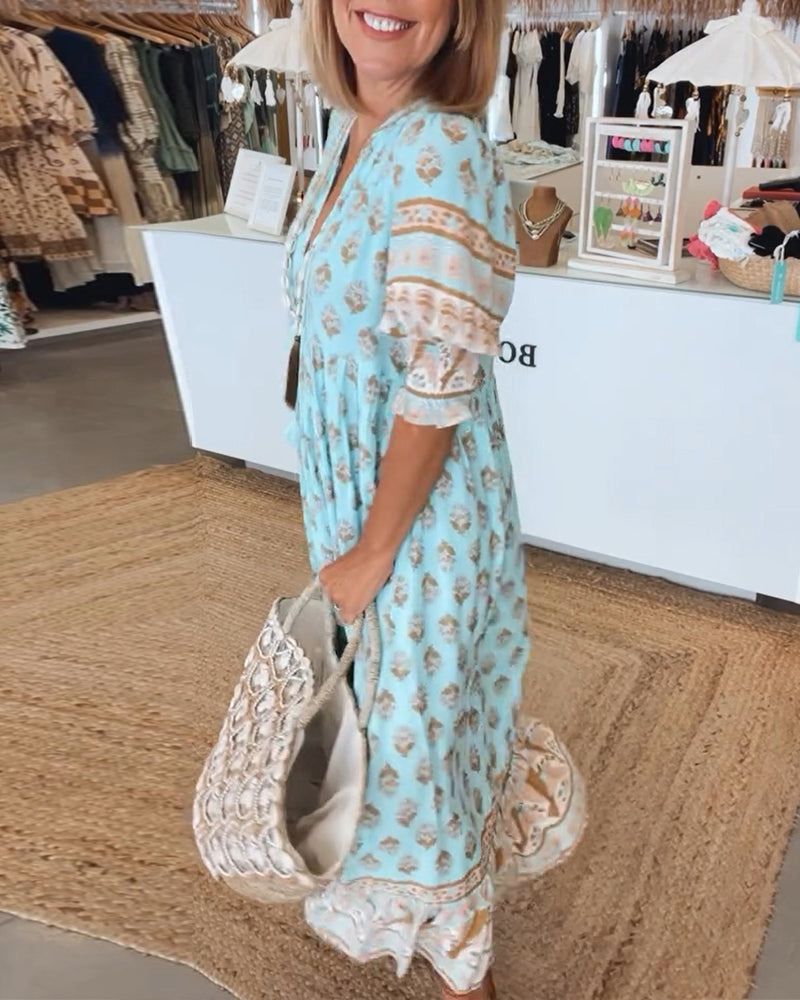 Vanja - Smickrande boho-klänning