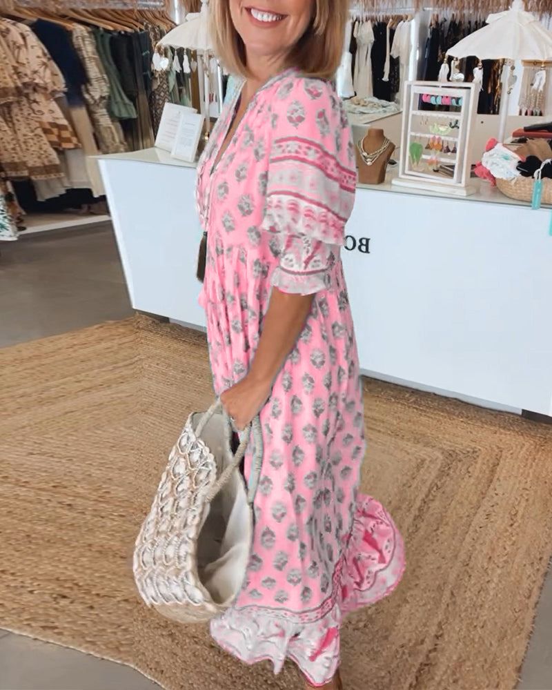 Vanja - Smickrande boho-klänning