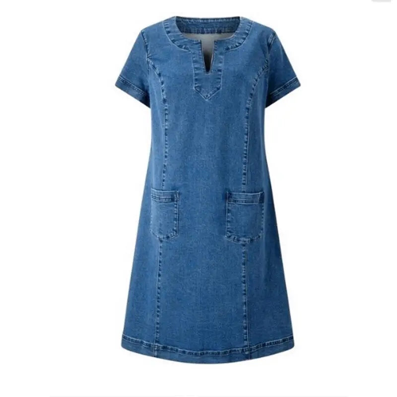 Mia | Mjuk denimklänning