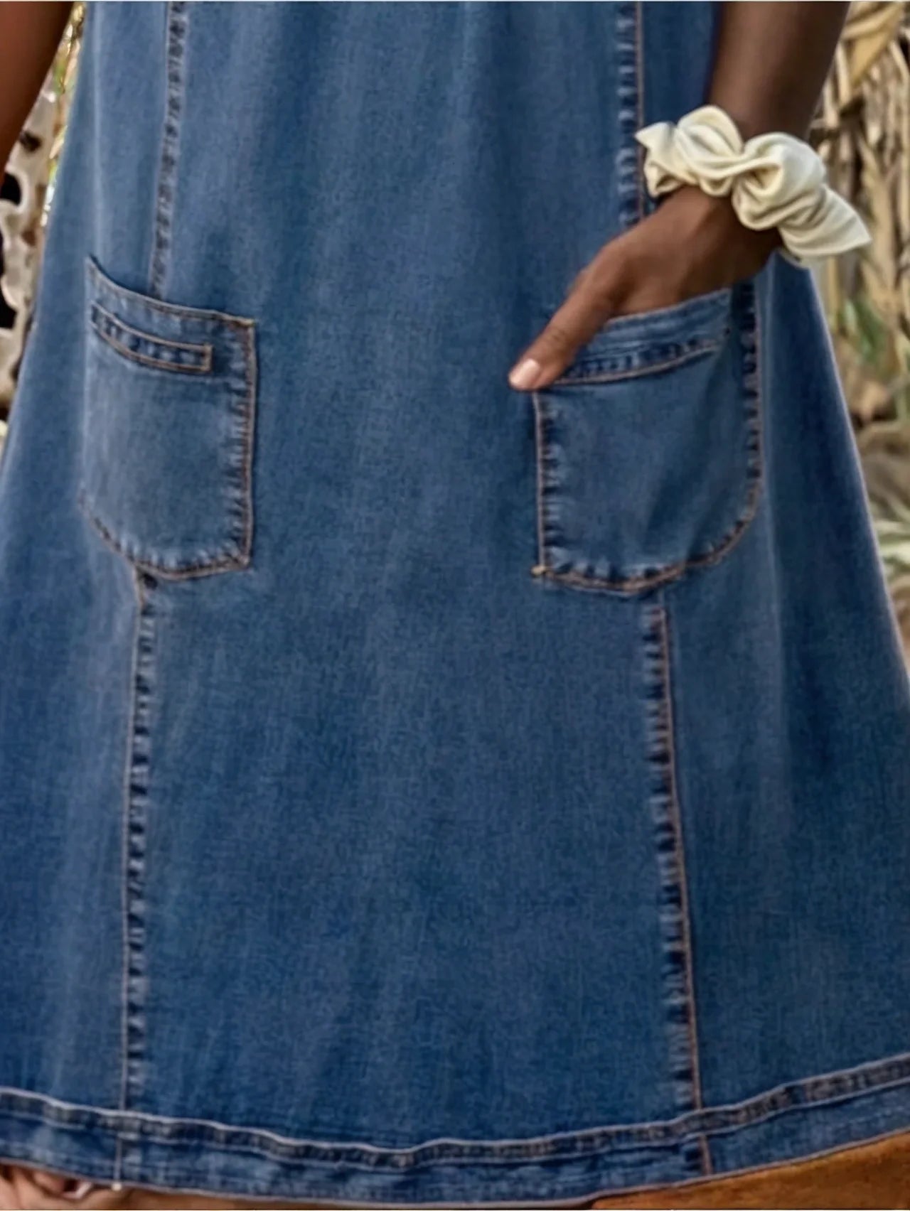 Mia | Mjuk denimklänning